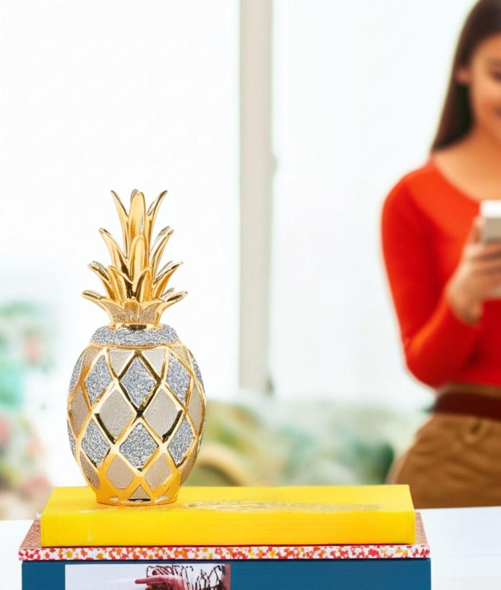 Figura Decorativa Adorno Piña Estatua Mesa Hogar Jhn-3