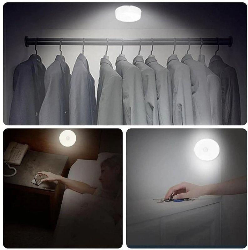 Aplique Lampara Circular Pared Sensor Luz LED Portatil Lau-4