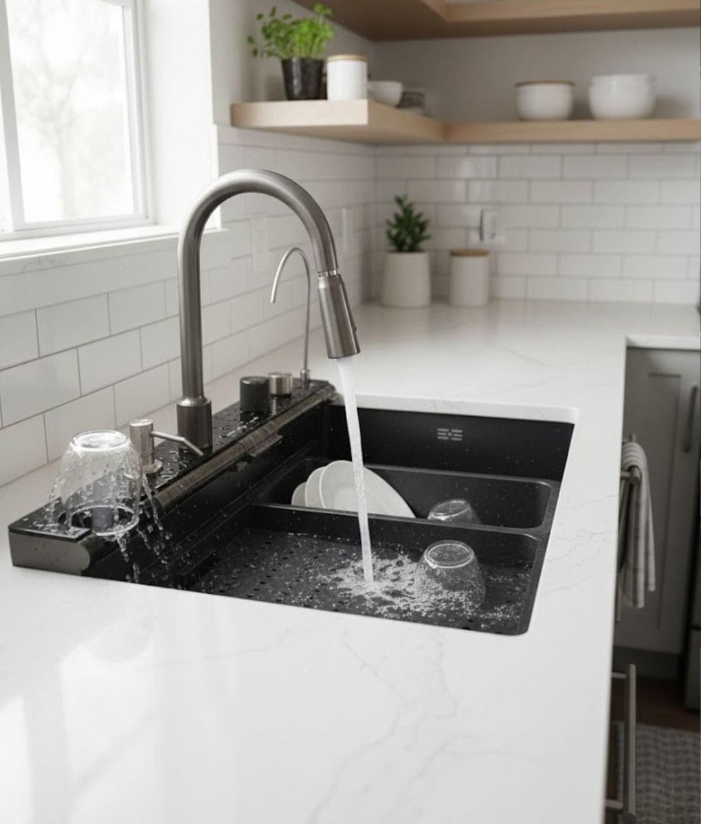 Lavaplatos Cocina Fregadero Moderno Multifuncional Jhn-9