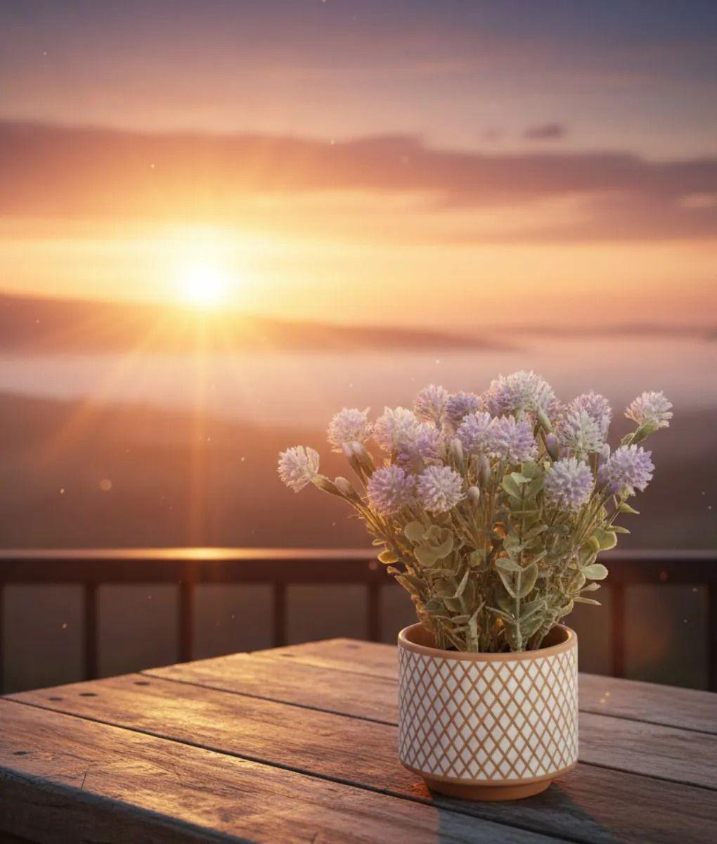 Planta Decorativa Artificial Diseño Textura Tejida Jhn-4