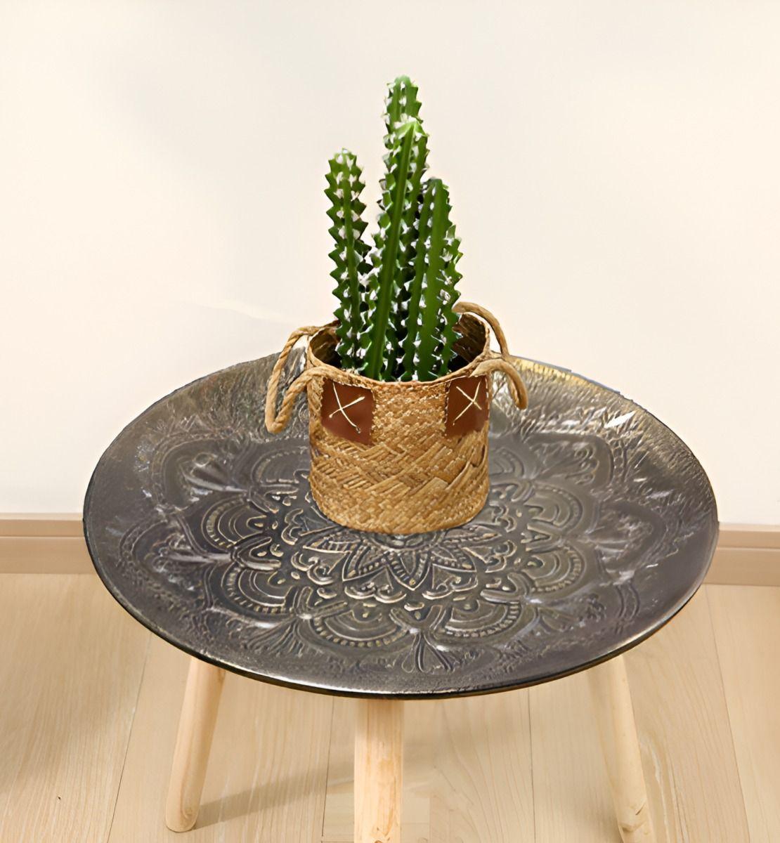 Set 3 Mesas Decorativas Diseño Vintage Dorado Envejecido Jhn-5