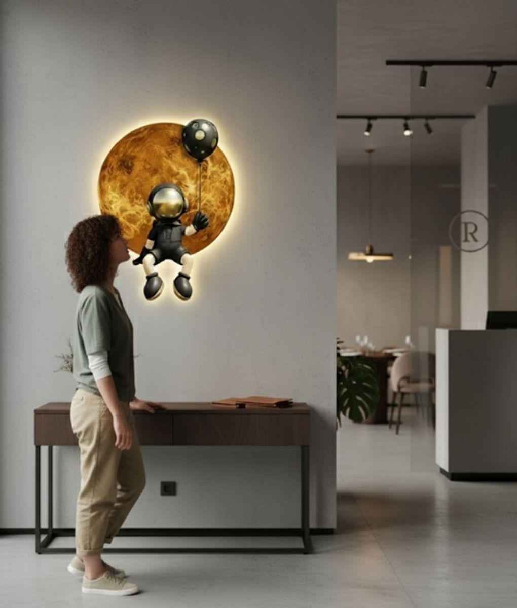 Decoración Pared Cuadro LED Decorativo Hogar Astronauta Jhn-4