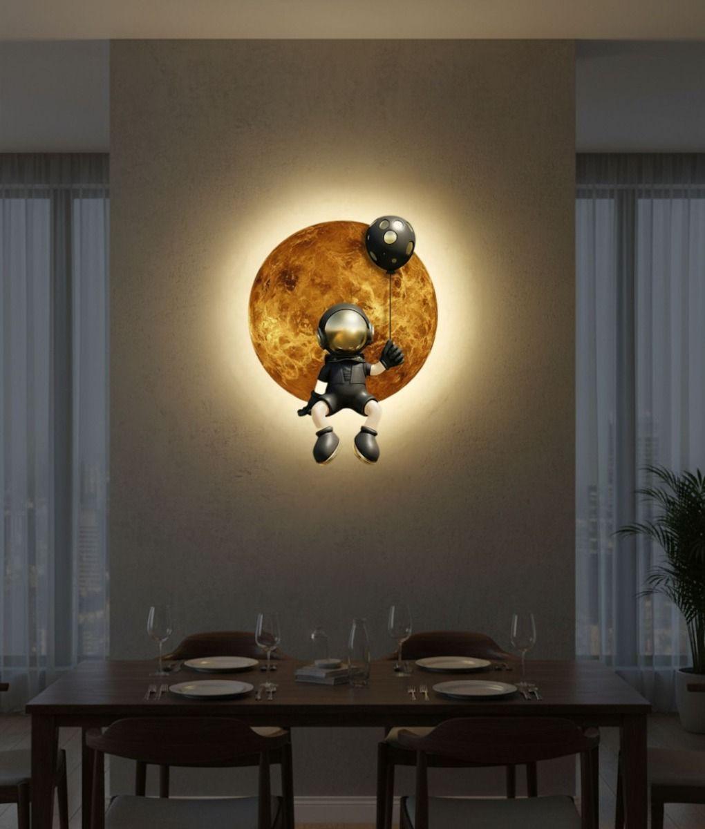 Decoración Pared Cuadro LED Decorativo Hogar Astronauta Jhn-6