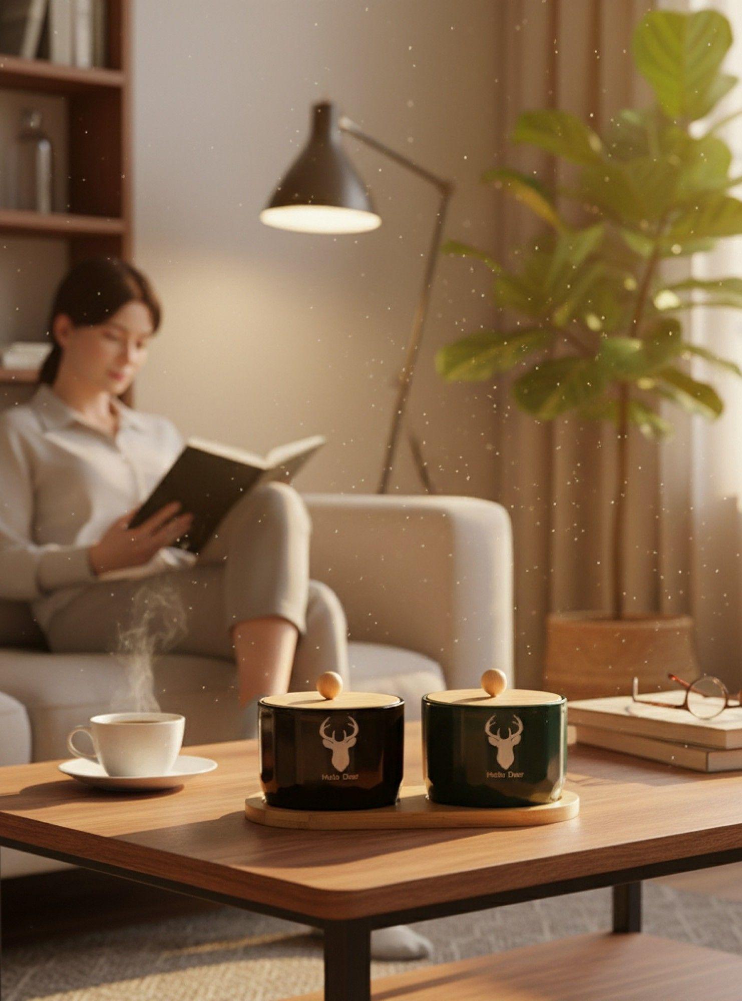 Set 2 Frascos Almacenamiento Contenedor Encanto Natural Jhn-6