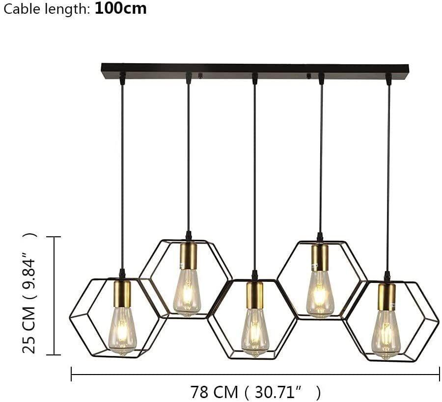 Colgante Techo Lampara Colgante Geométrico Luz Rondon-4