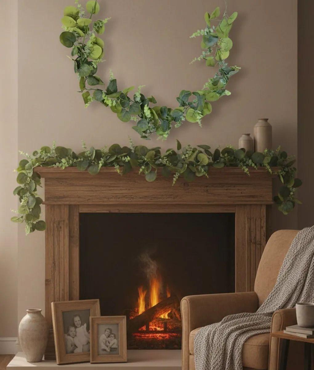 Adorno Floral Decorativo Guirnalda Follaje Botánico Jhn-4