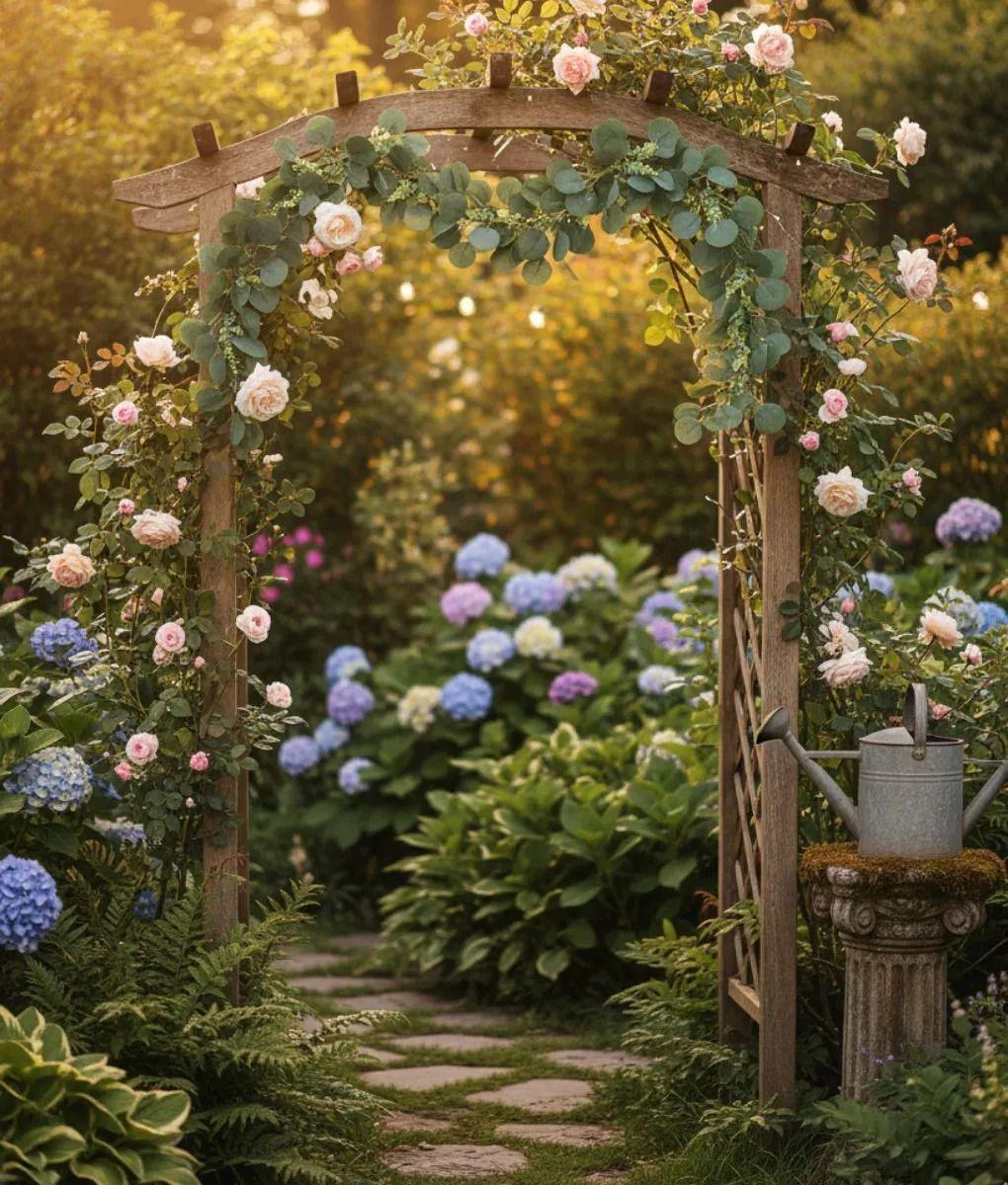 Adorno Floral Decorativo Guirnalda Follaje Botánico Jhn-8