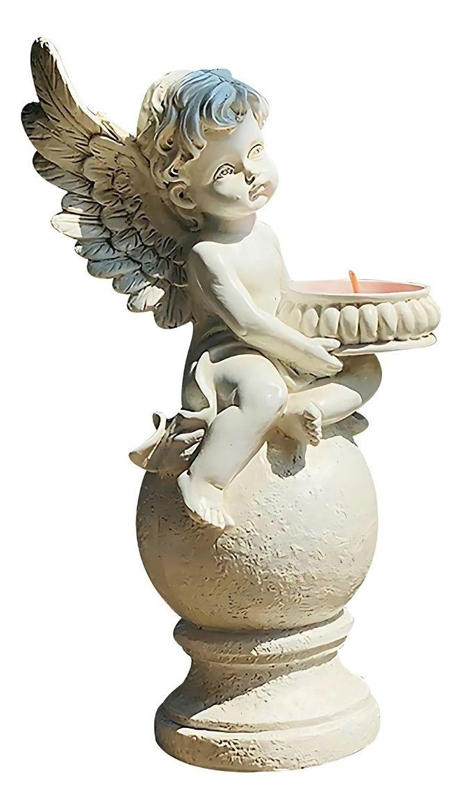 Figura Decorativa Adorno Estatua Jardín Querubín Hogar Jhn-1