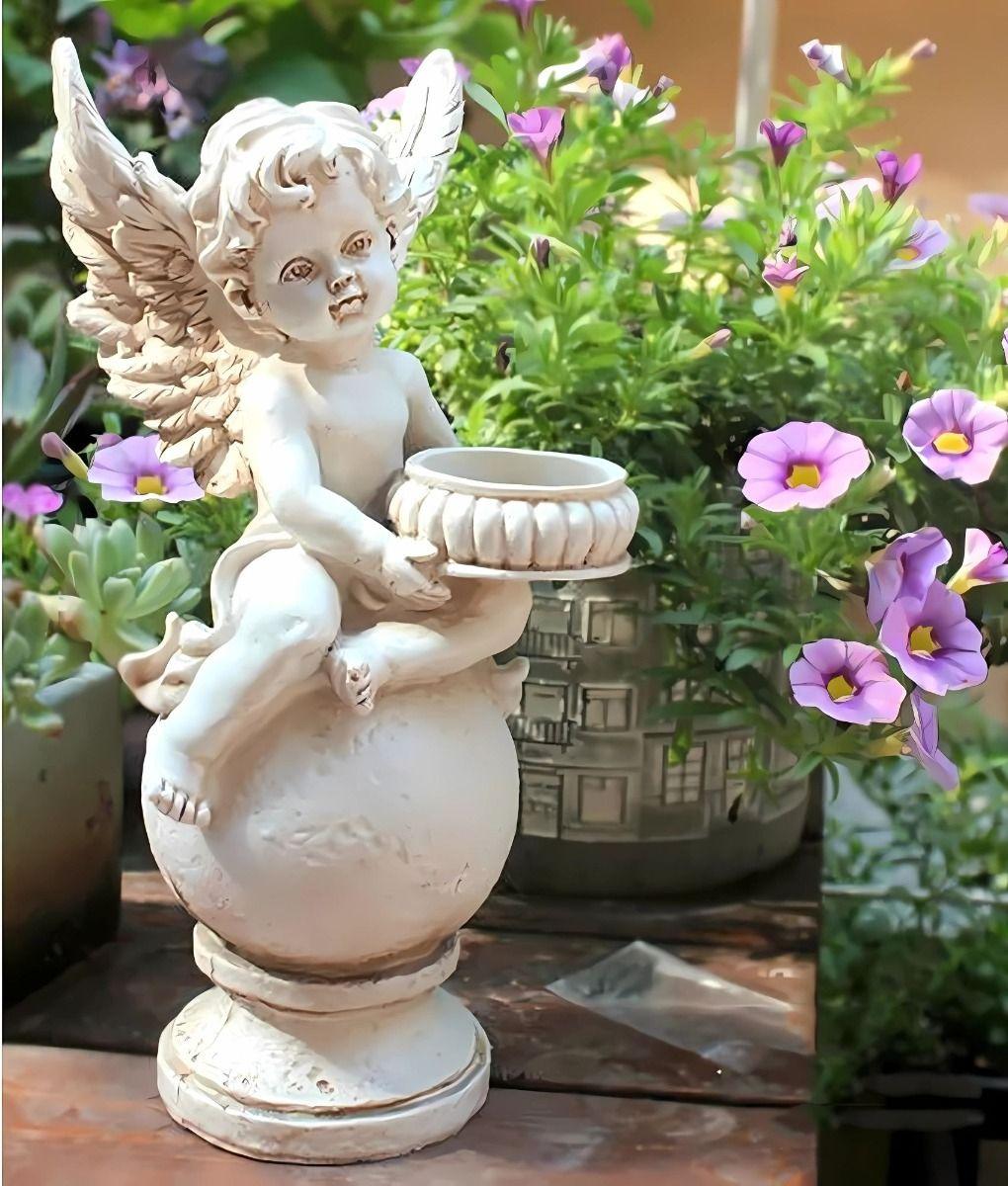 Figura Decorativa Adorno Estatua Jardín Querubín Hogar Jhn-6