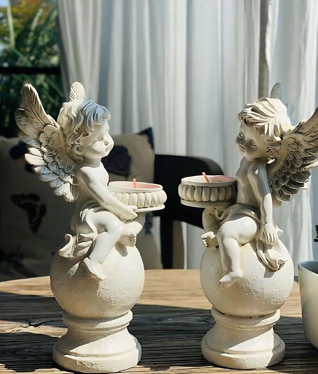 Figura Decorativa Adorno Estatua Jardín Querubín Hogar Jhn-9