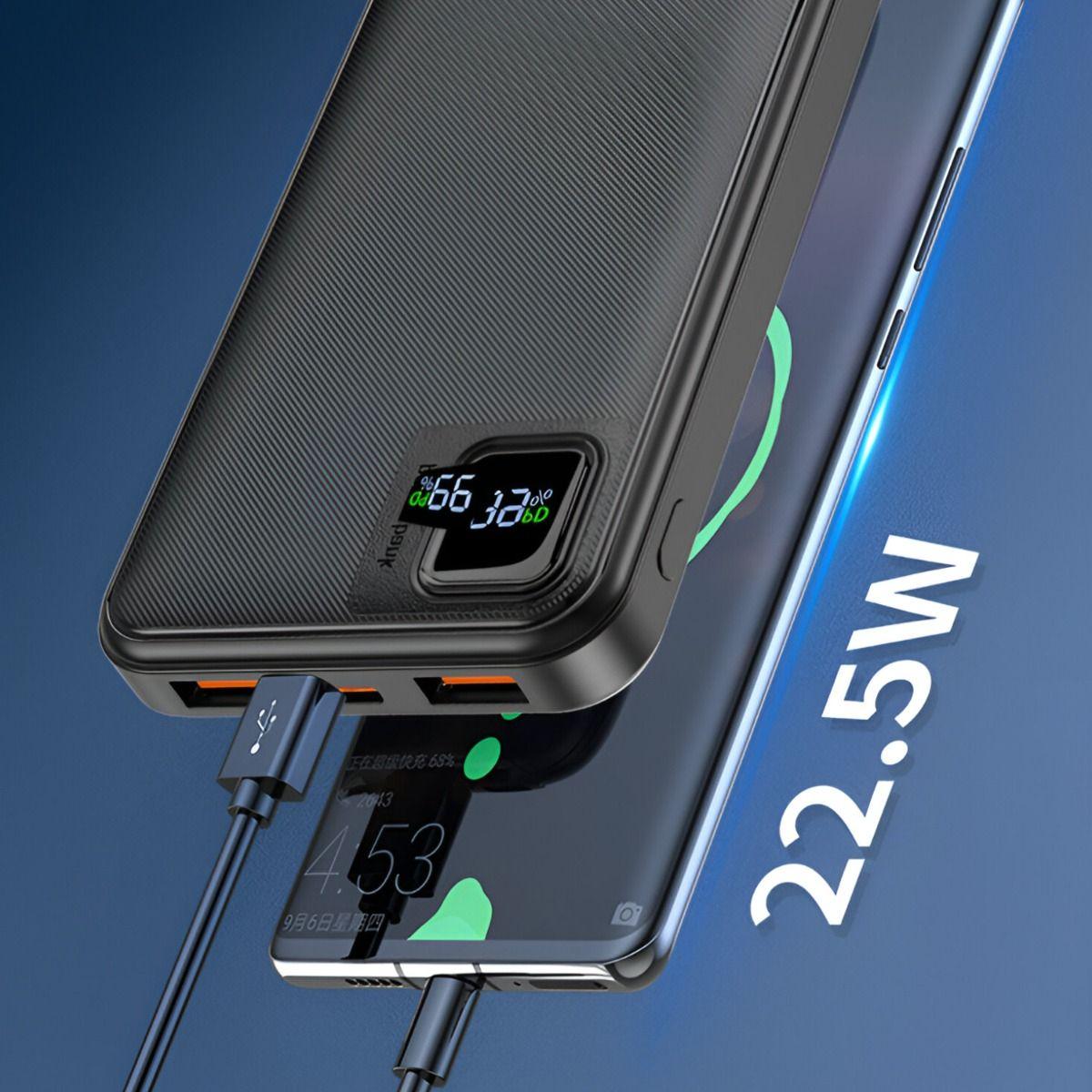 Cargador Inalámbrico Carga Rápida Portátil Pantalla LED 2en1-5