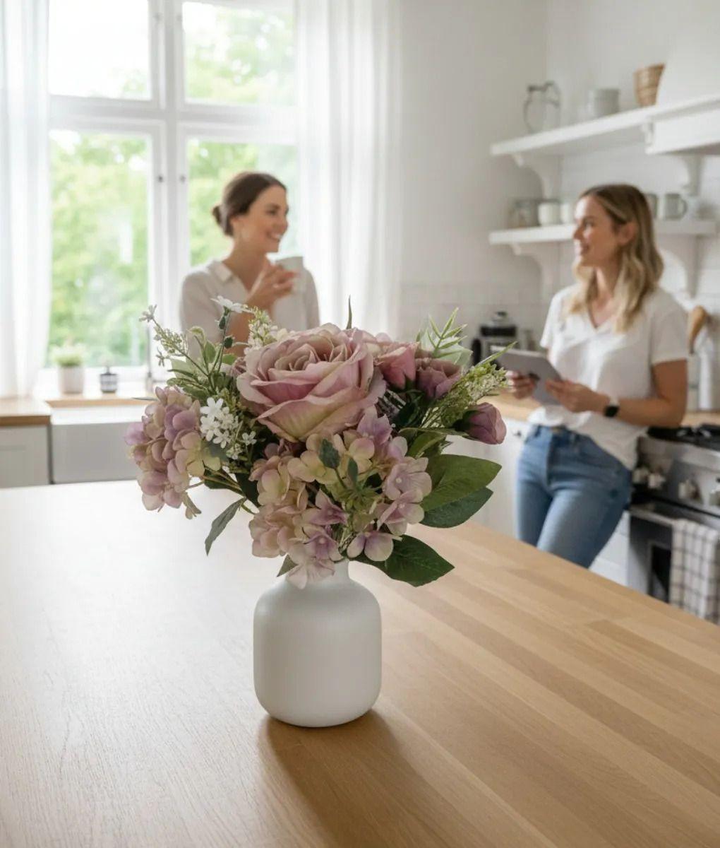 Set 2 Ramo Floral Artificial Decorativo Ramillete Jhn-6