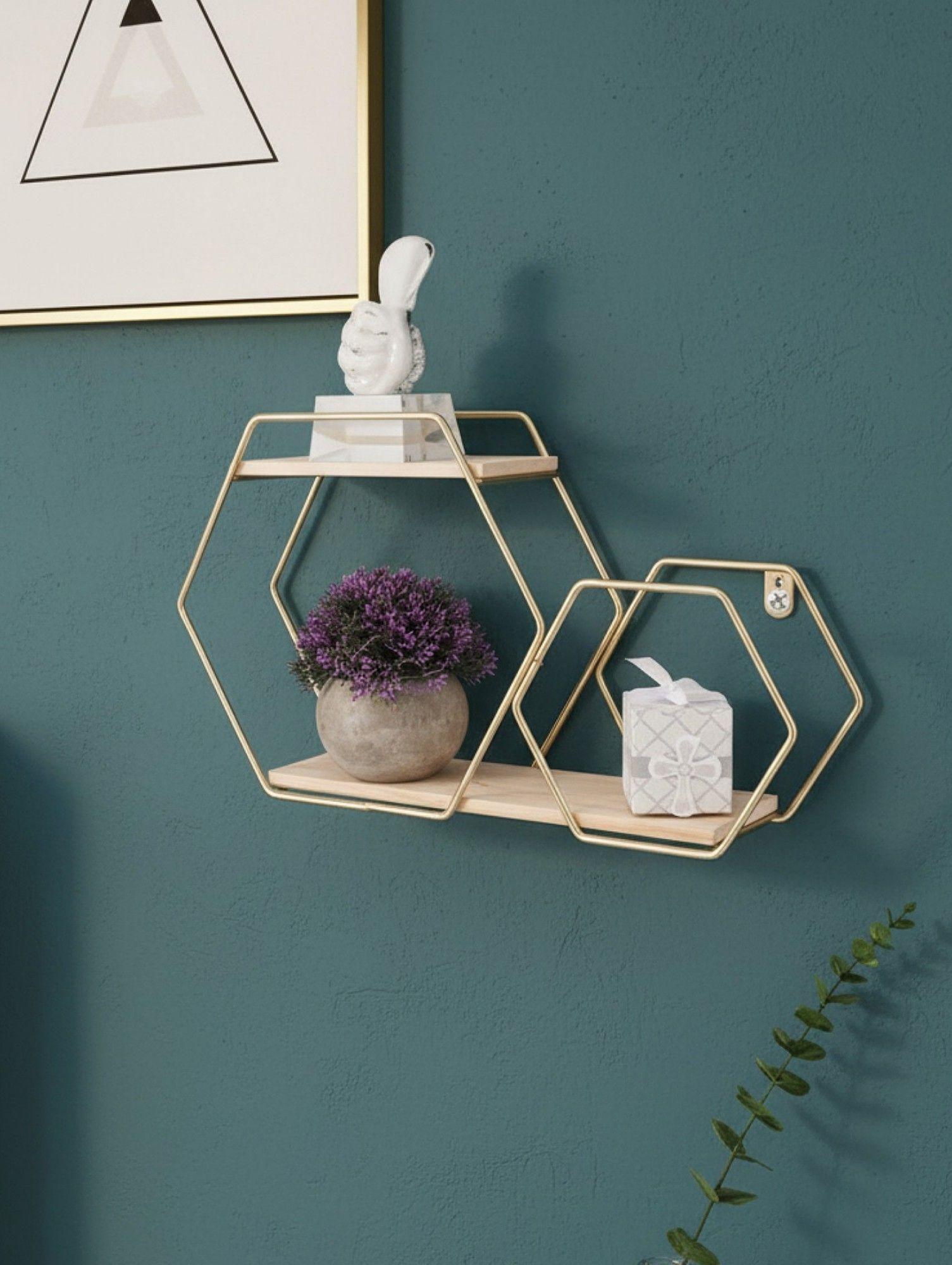 Estantería Pared Hexagonal Moderno Decorativo Hogar Jhn-4