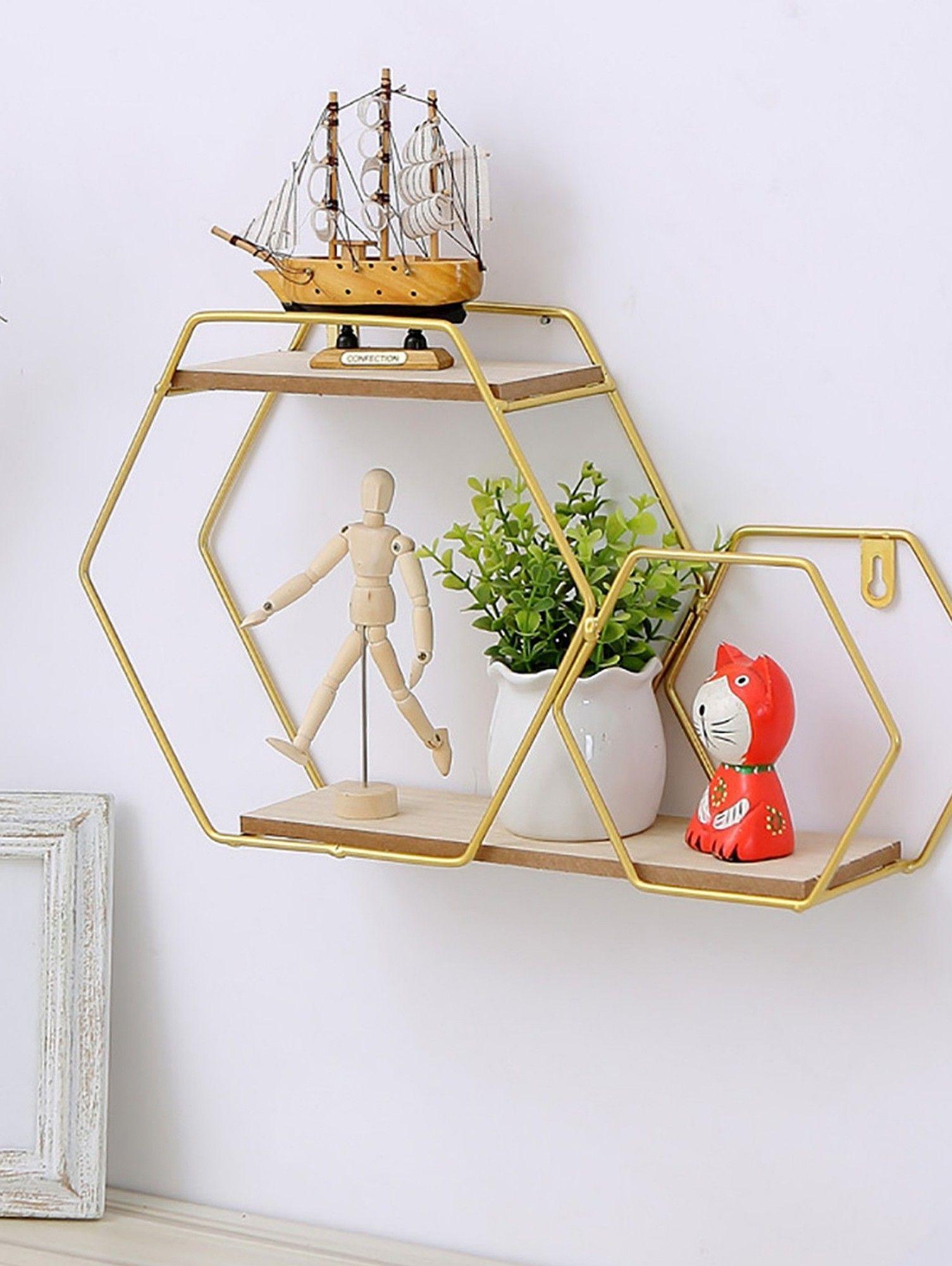 Estantería Pared Hexagonal Moderno Decorativo Hogar Jhn-5