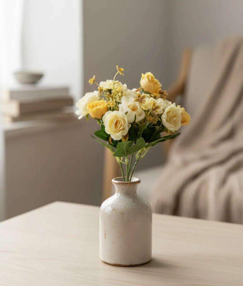 Set 4 Ramo Flores Artificiales Elegancia Floral Eterna Jhn-9