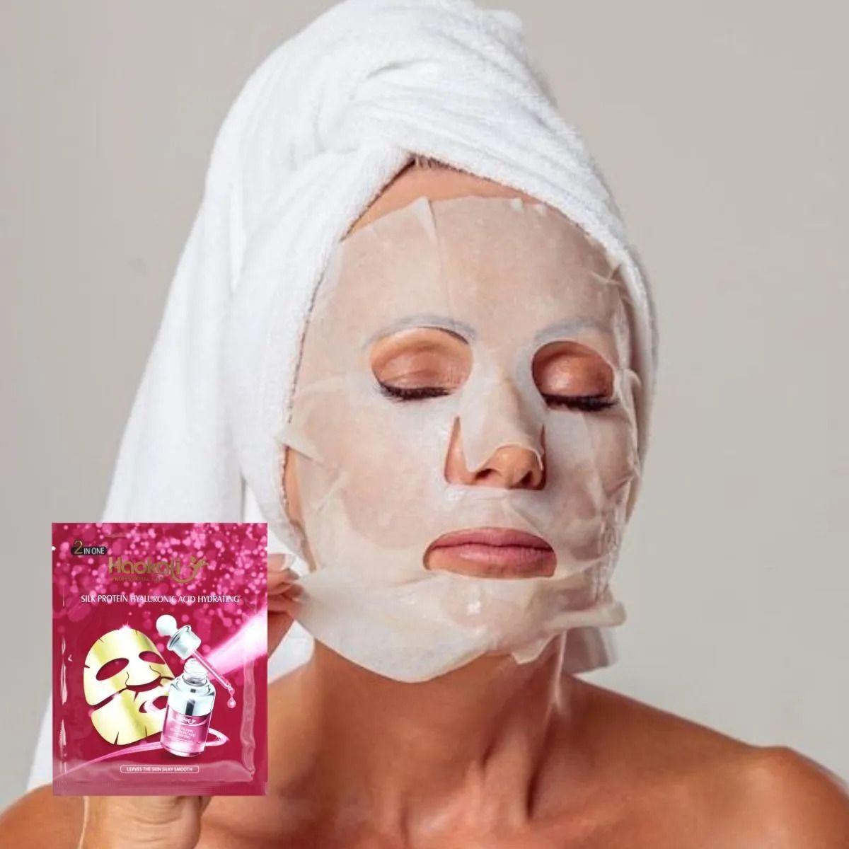 SET 2 MASCARILLAS FACIAL HIDRATANTE ACIDO HIALURONICO LAU-7