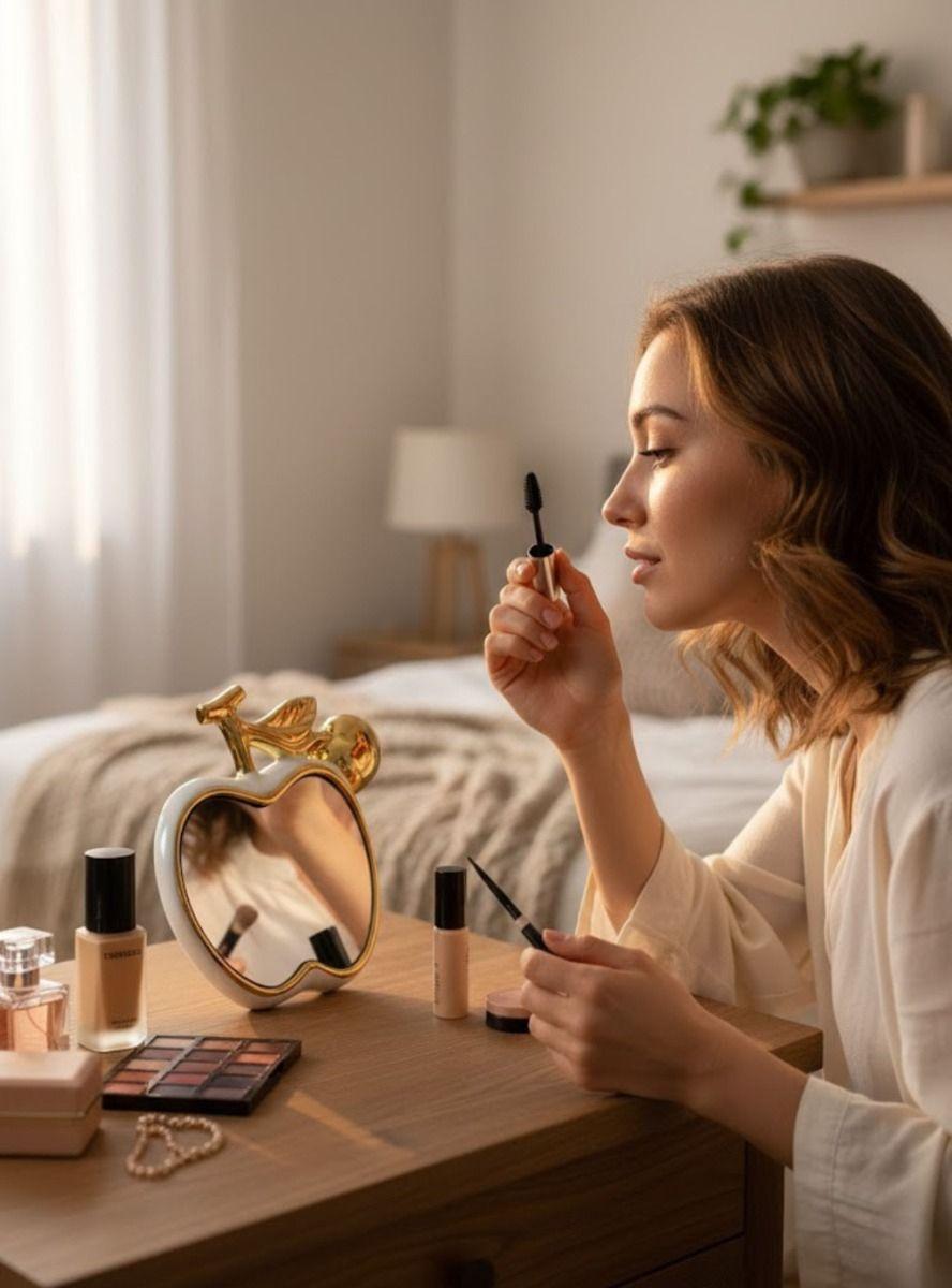 Espejo Decorativo Mesa Forma Manzana Adorno Hogar Jhn-3