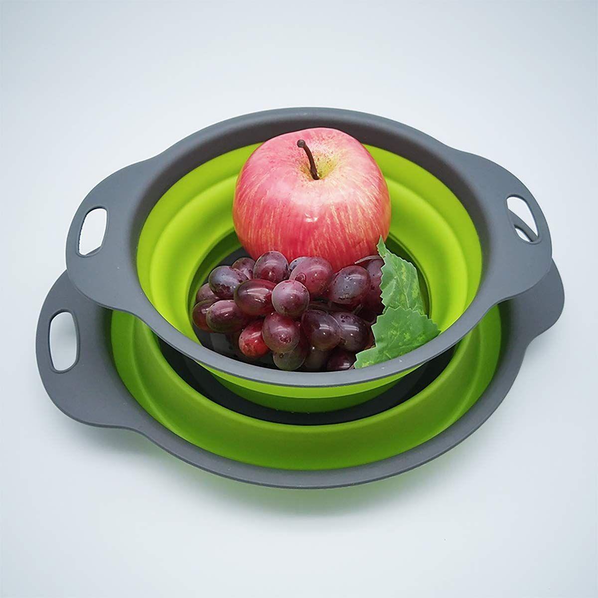 Juego Coladores Plegables Multiuso Fregadero Cocina Rondon-5