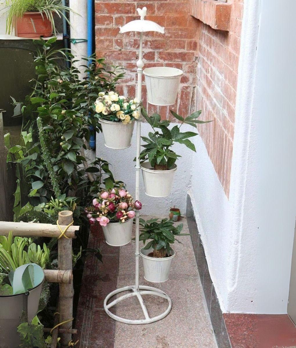 Porta Macetas Paraguas Soporte Flores Piso Adorno Jardín Jhn-5