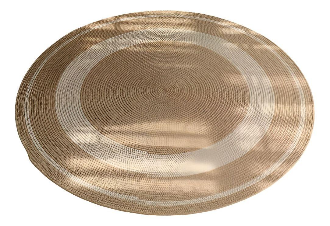 Alfombra Trenzada Tejida Textura Decorativa Elegante Jhn-1