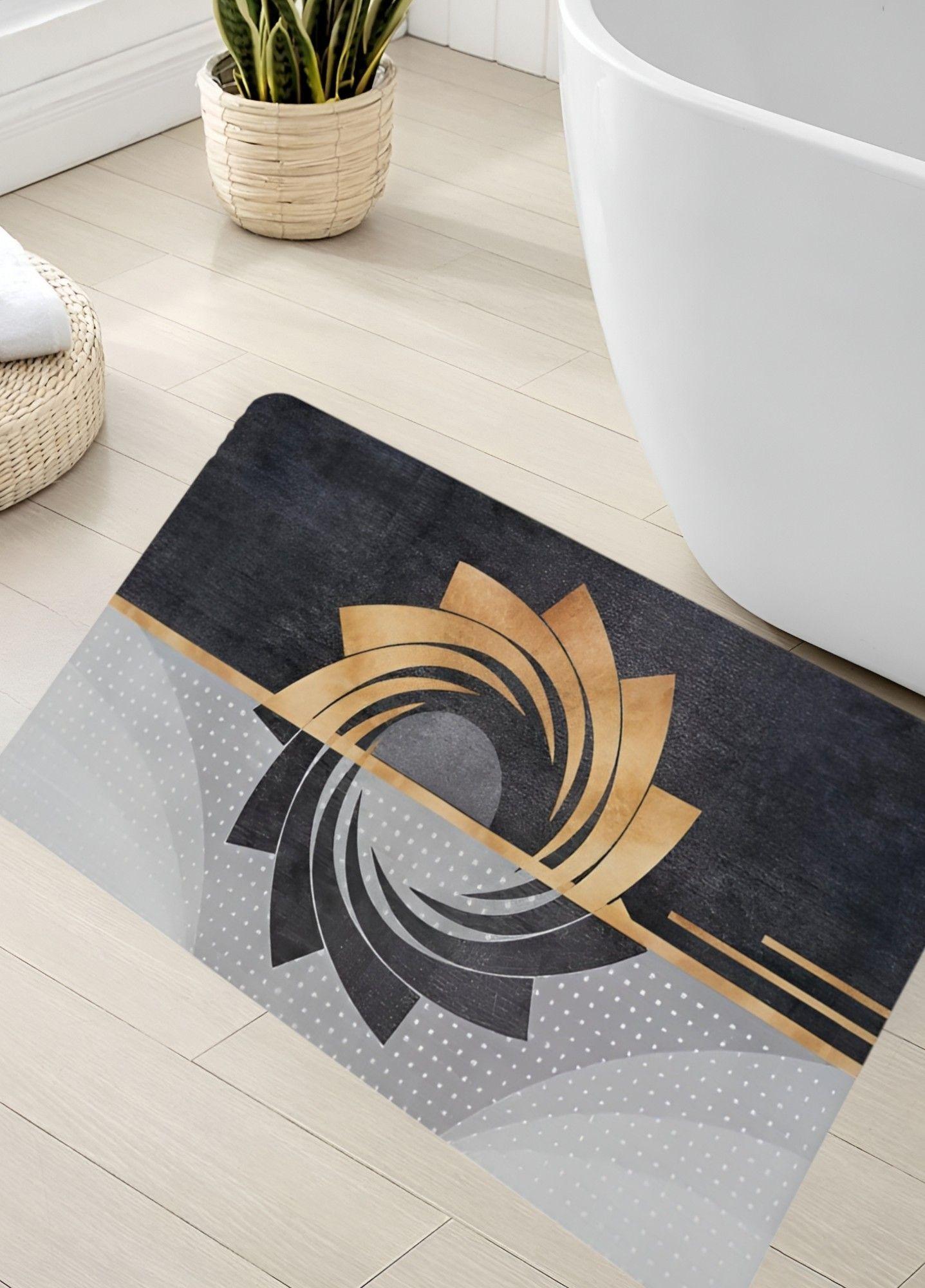 Set 2 Alfombra Baño Antideslizante Suave Absorbente Jhn-5