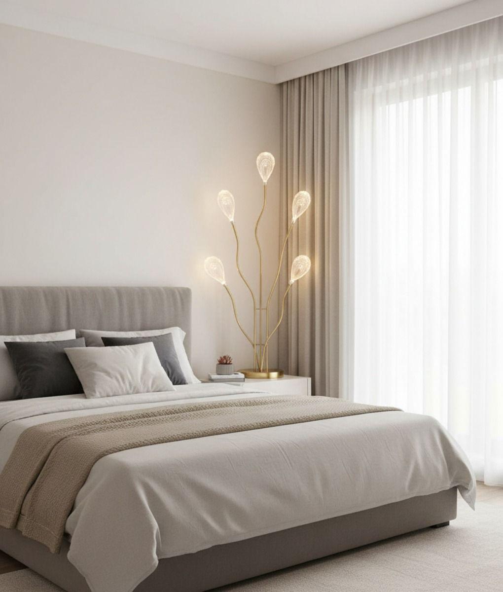 Lámpara Pie Moderna Decorativa Diseño Orgánico Jhn-5