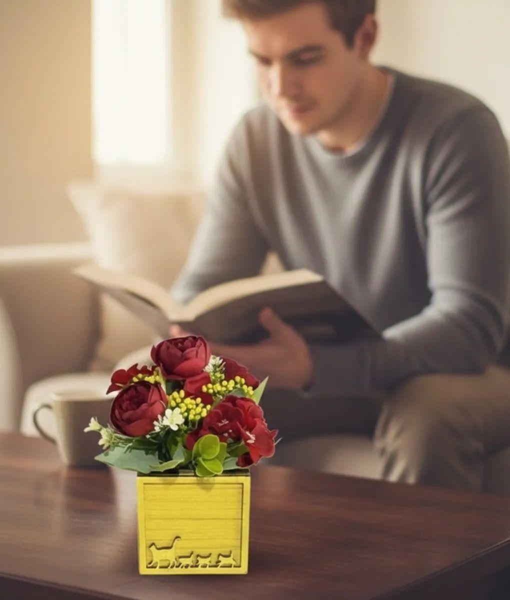 Planta Decorativa Artificial Diseño Floral Campestre Jhn-4