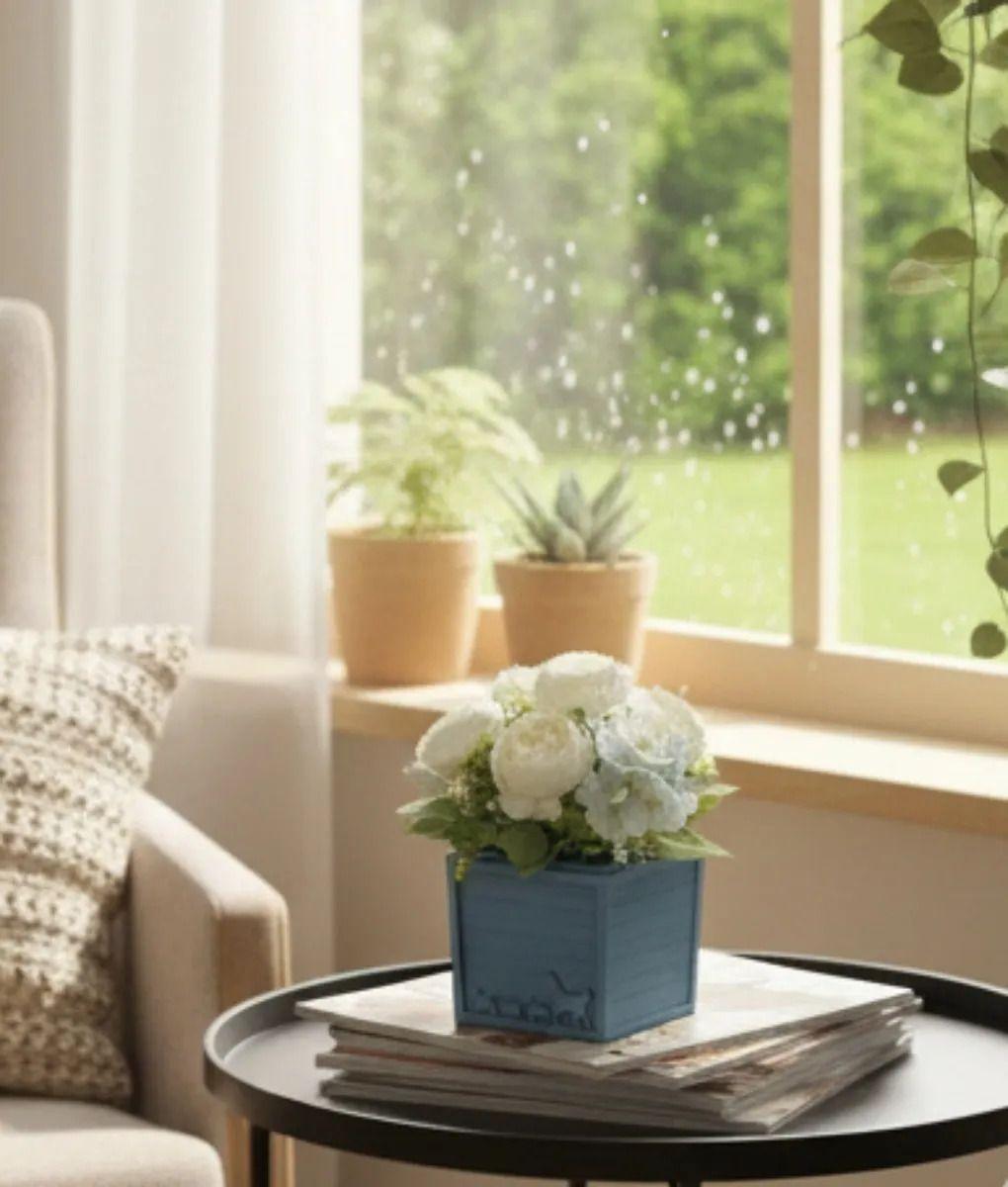 Planta Decorativa Artificial Diseño Floral Campestre Jhn-6