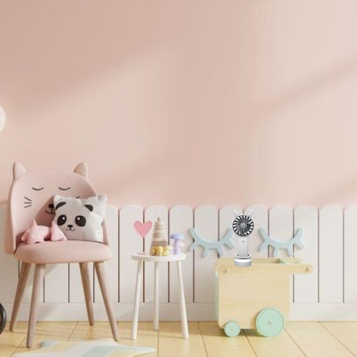 Set 2 Mini Ventilador Portátil Recargable Viaje Hogar Lau-1