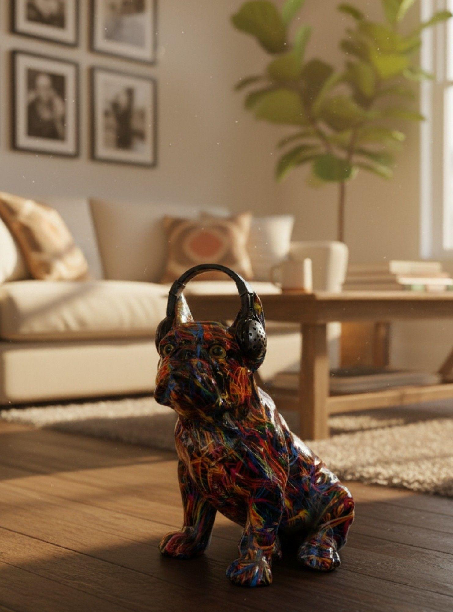 Estatua Decorativa Bulldog Urbano Vanguardista Adorno Jhn-7