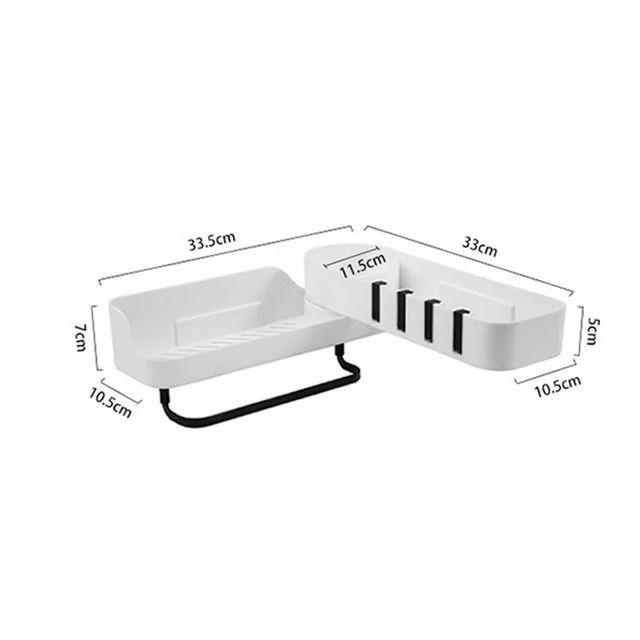 Estante Esquinero Baño Ducha Ganchos Rotación 180 Rondon-4