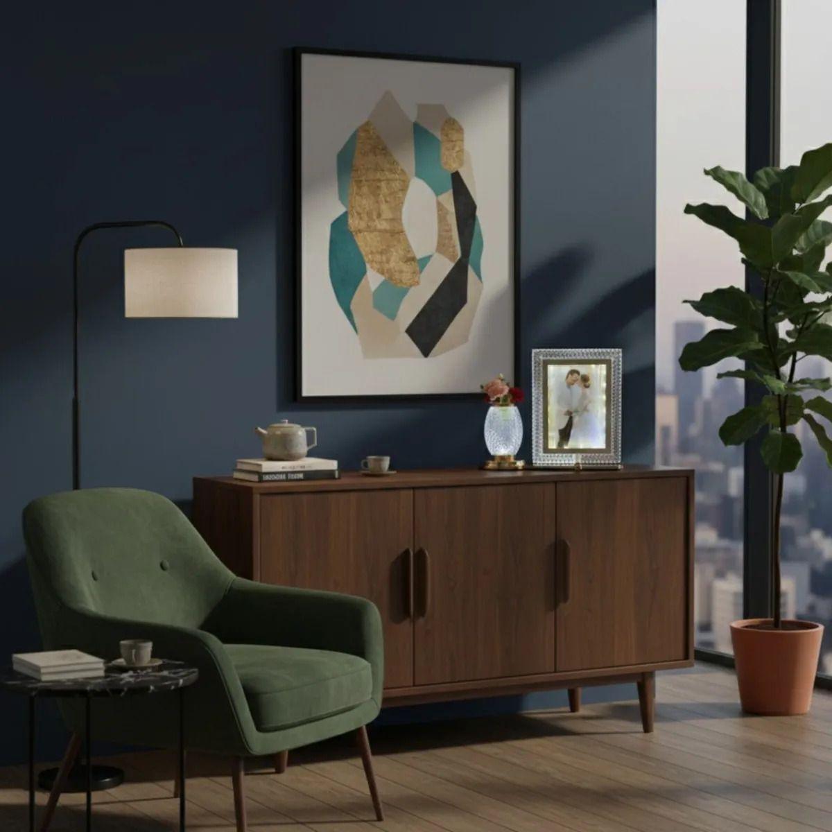 Portarretrato Marco Foto Centro Decorativo Iluminado Jhn-5