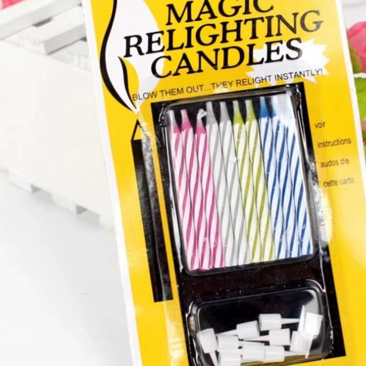 Set 15 Velas Mágicas Pastel Cumpleaños Divertidas Jhn-5