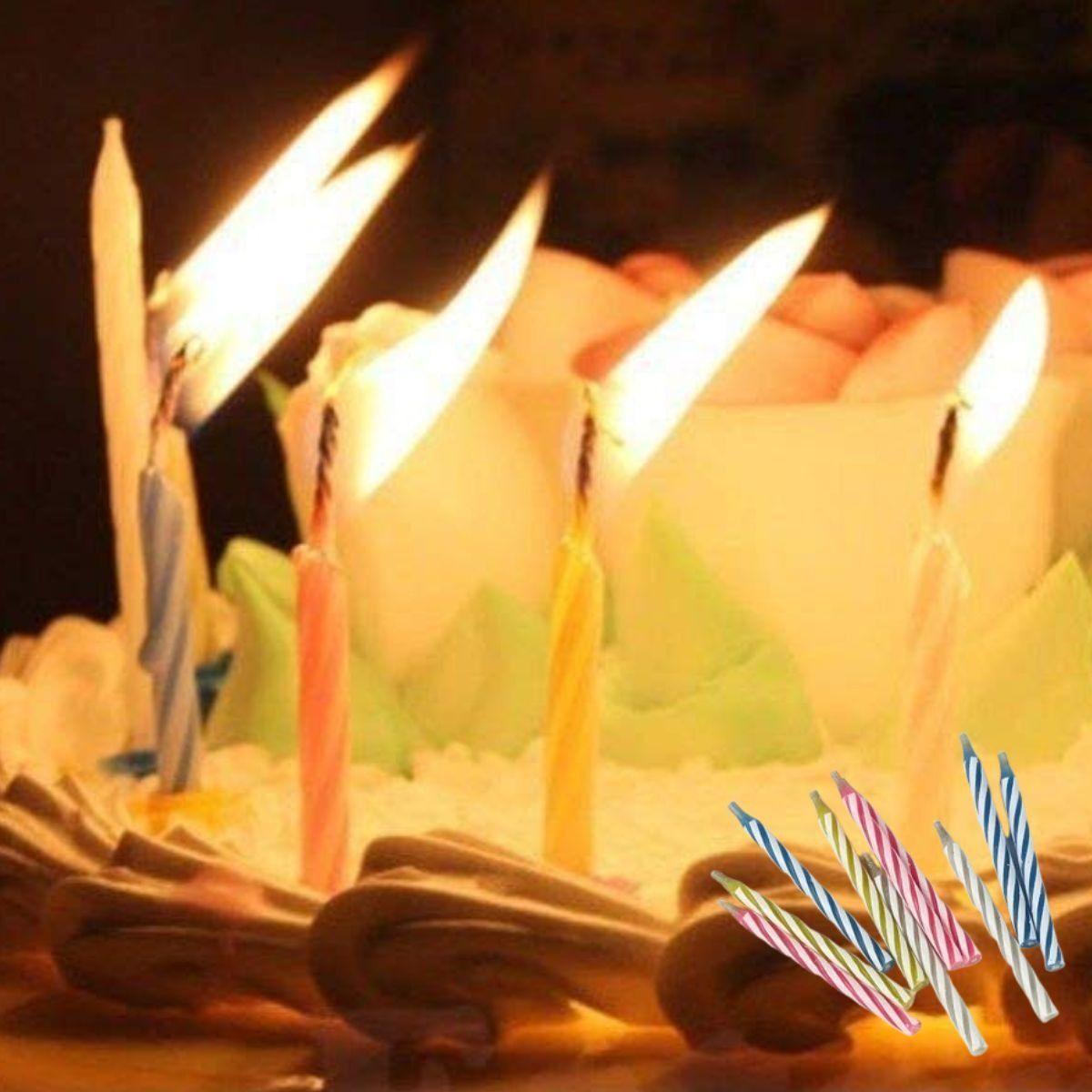 Set 15 Velas Mágicas Pastel Cumpleaños Divertidas Jhn-7