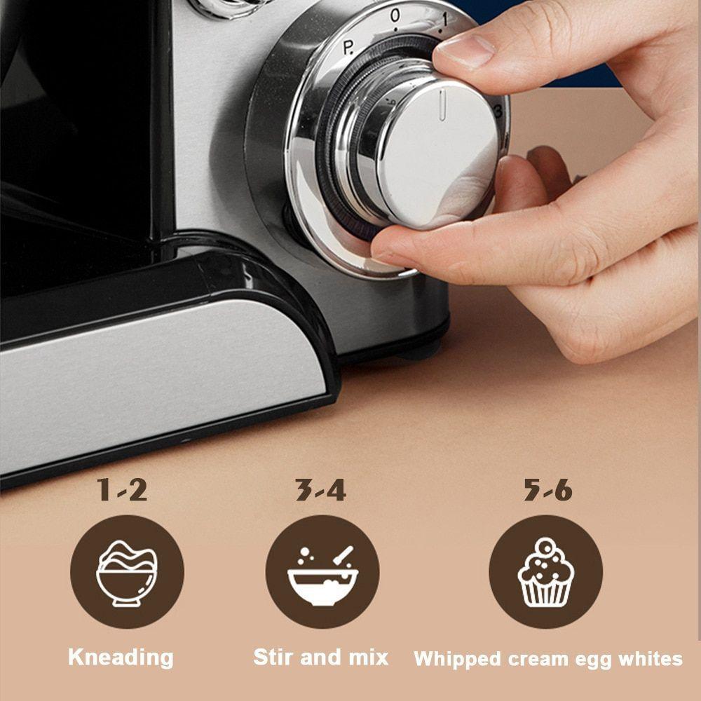 Batidora Eléctrica Chef Máquina Amasador Tazón Cocina Rondon-5