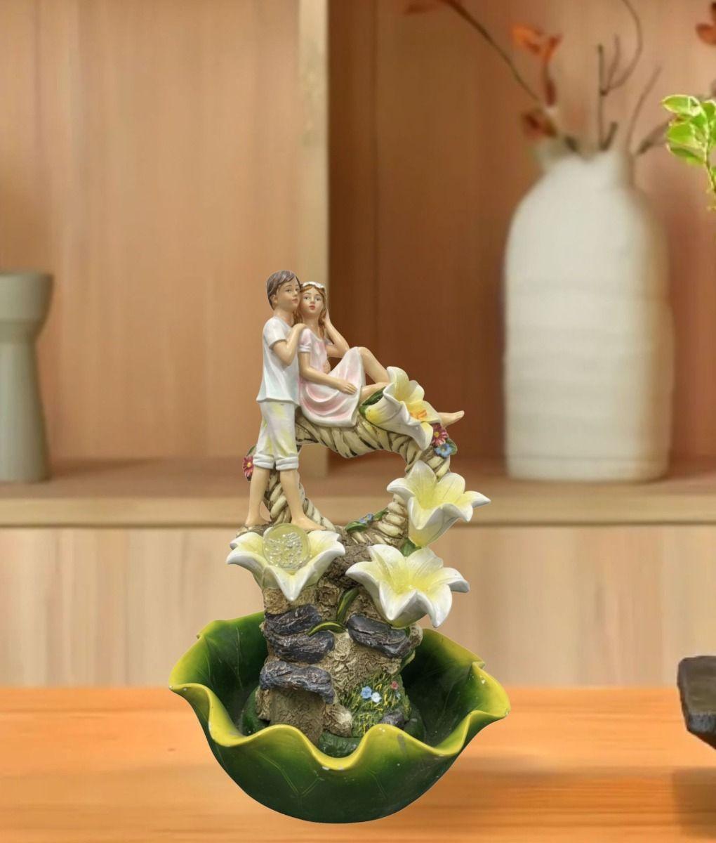 Fuente Agua Decorativa Pareja Romántica Adorno Mesa Jhn-0