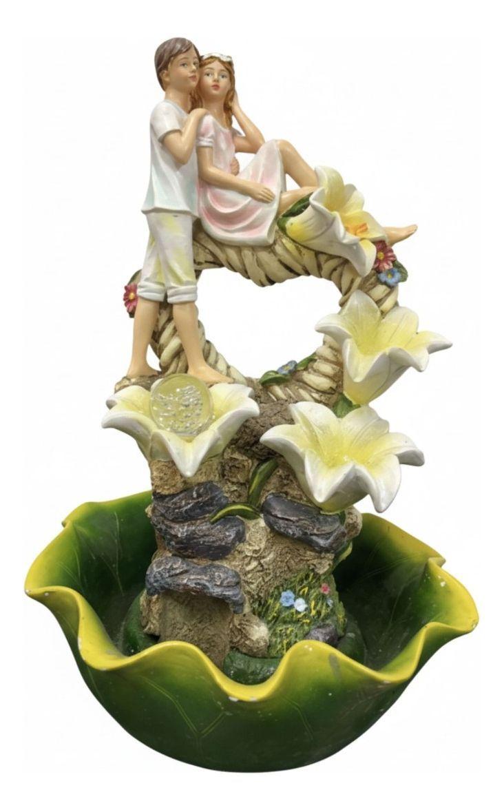 Fuente Agua Decorativa Pareja Romántica Adorno Mesa Jhn-1