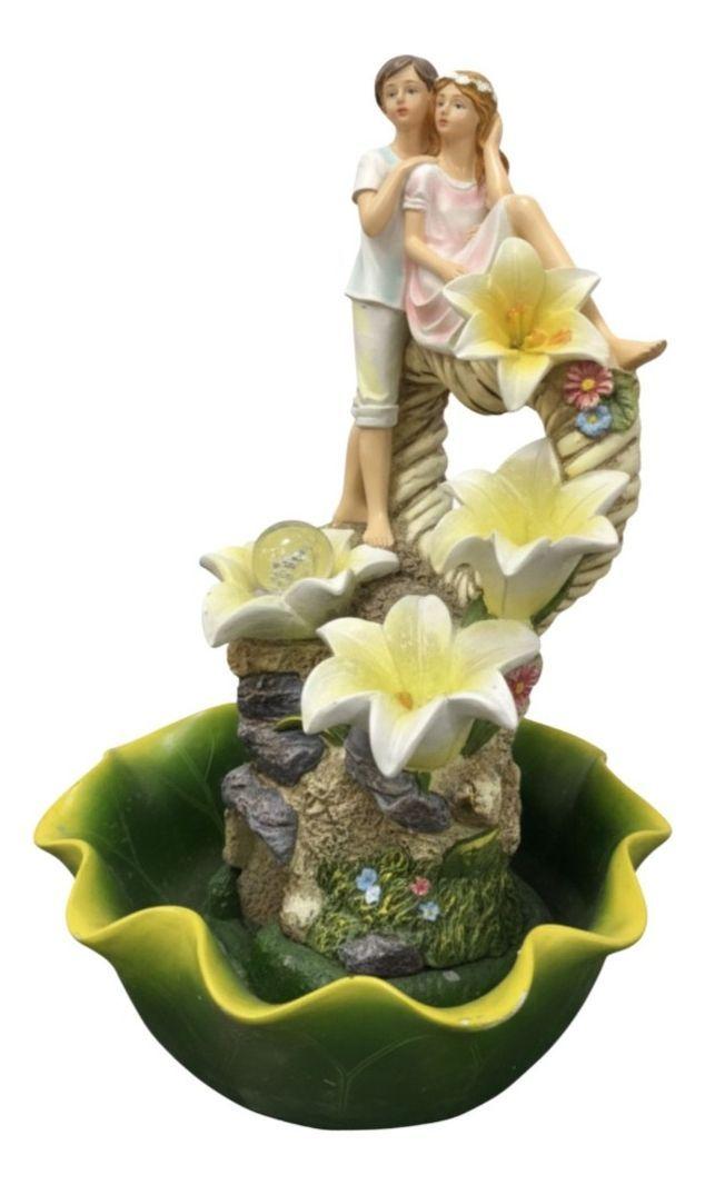Fuente Agua Decorativa Pareja Romántica Adorno Mesa Jhn-2