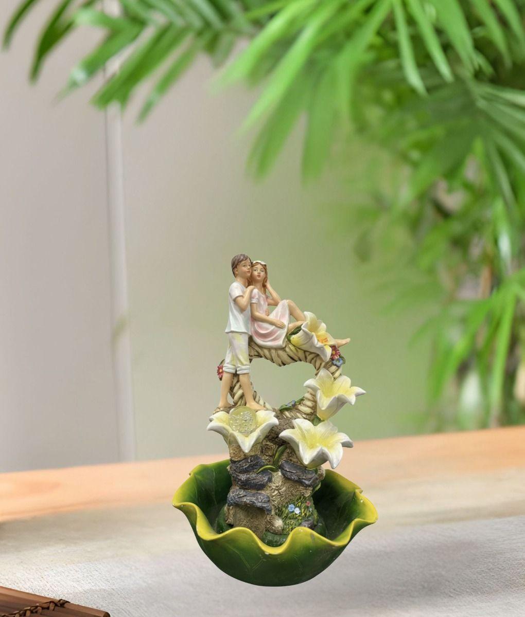 Fuente Agua Decorativa Pareja Romántica Adorno Mesa Jhn-7