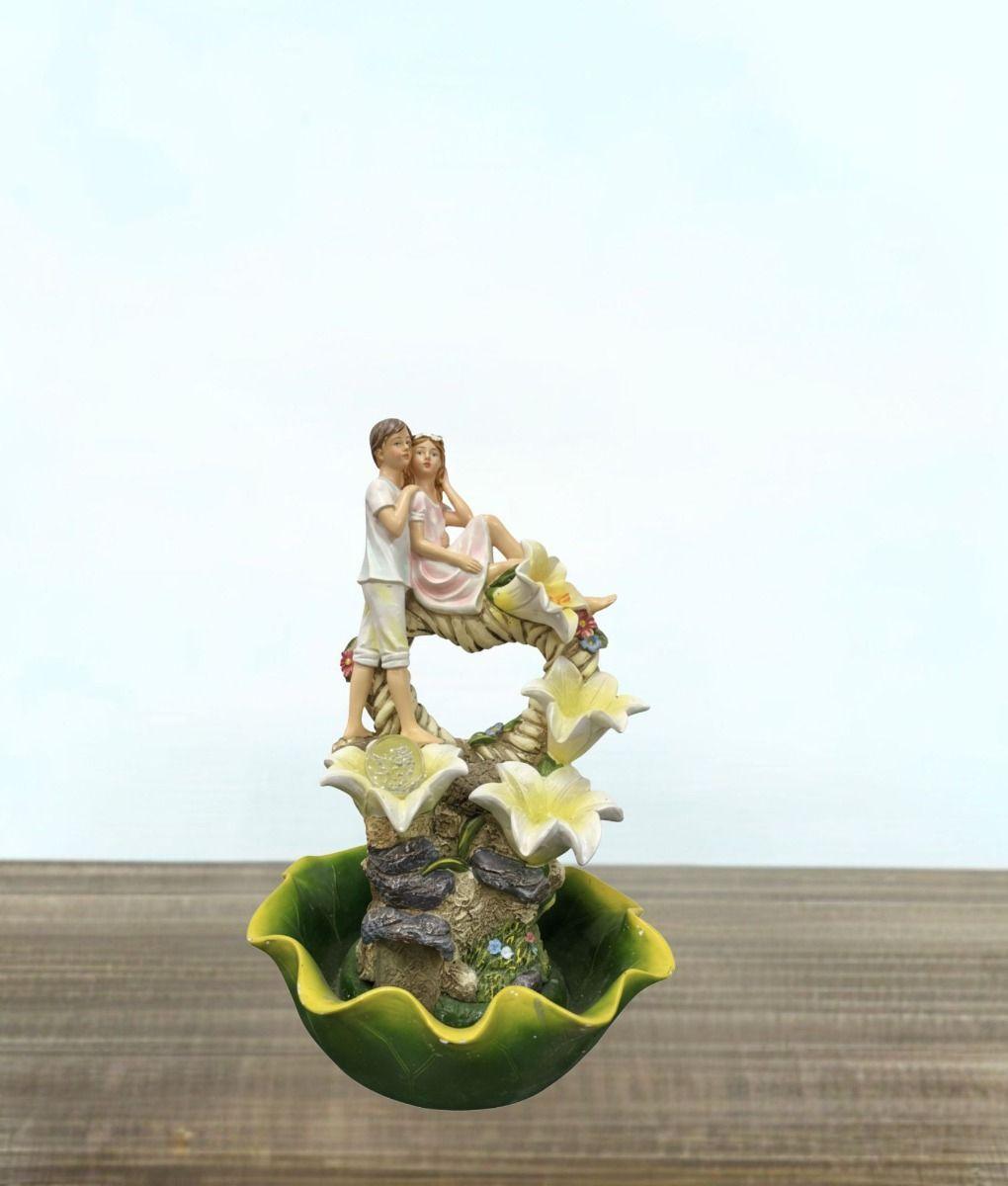 Fuente Agua Decorativa Pareja Romántica Adorno Mesa Jhn-8