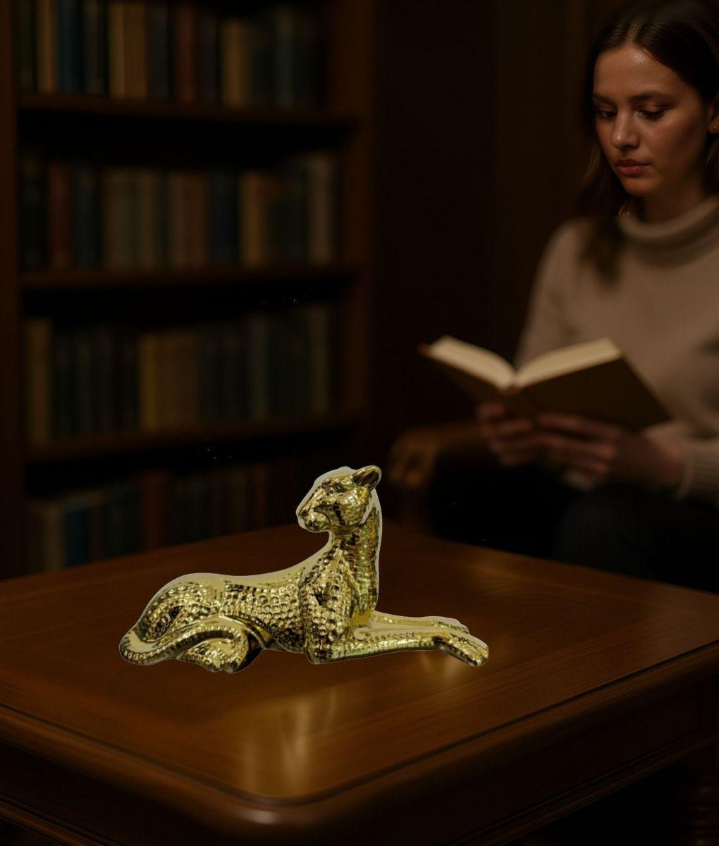 Estatua Leopardo Figura Estilizada Decorativa Adorno Jhn-3