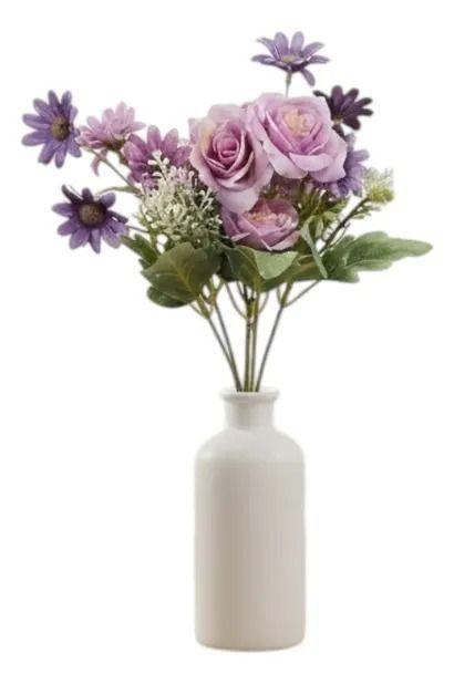 Set 4 Ramo Flores Artificiales Belleza Adorno Decoración Jhn-2