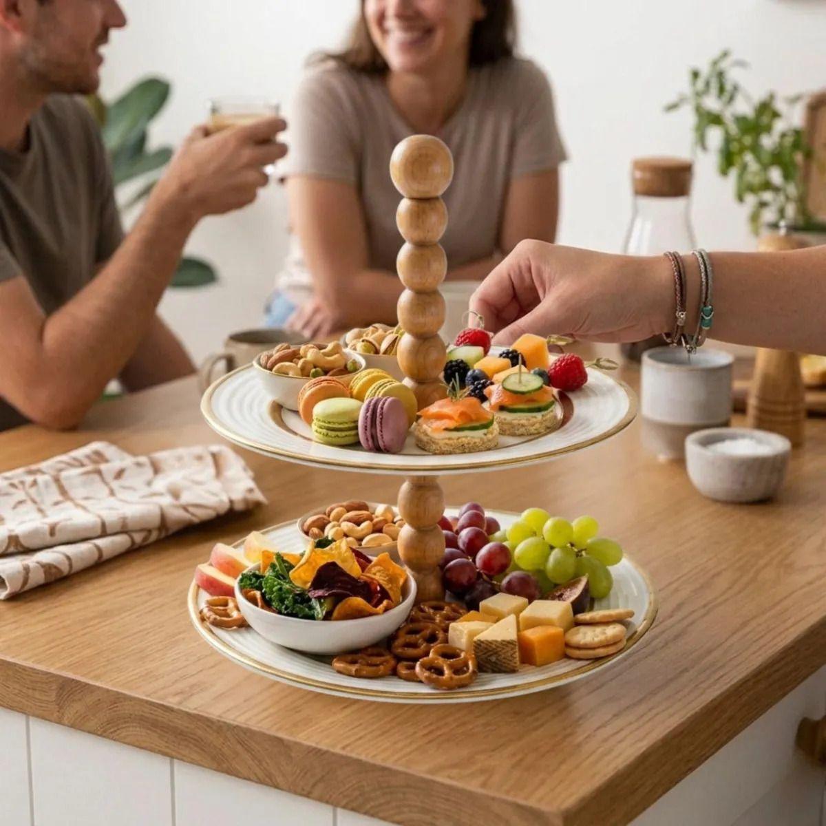 Exhibidor Vertical 3 Niveles Centro Mesa Bocados Lujo ALJ-3