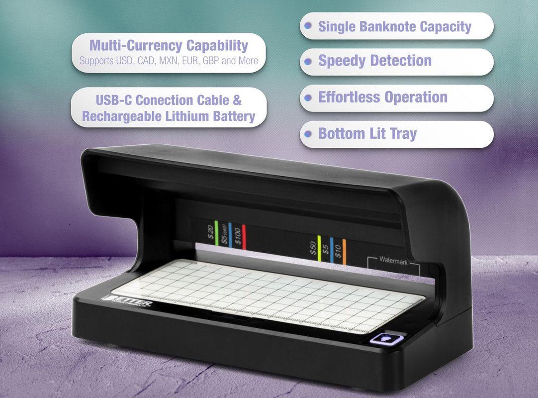 Maquina Detectora Billetes Falsos Luz Fluorescente UV Rondon-5
