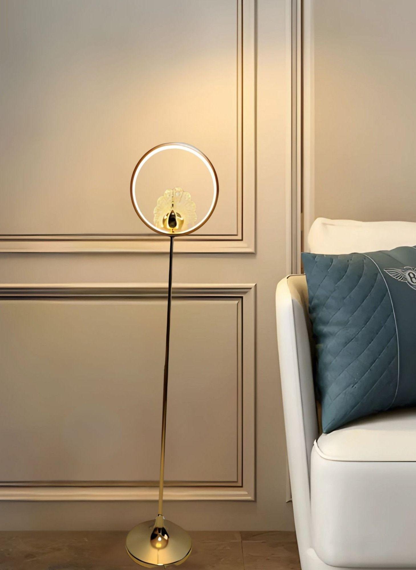 Lámpara Pie Minimalista Decorativa Pedestal Vertical Jhn-5