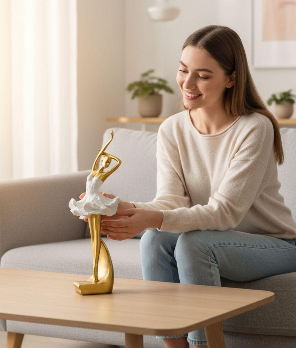 Figura Decorativa Bailarina Ballet Estatua Adorno Hogar Jhn-2