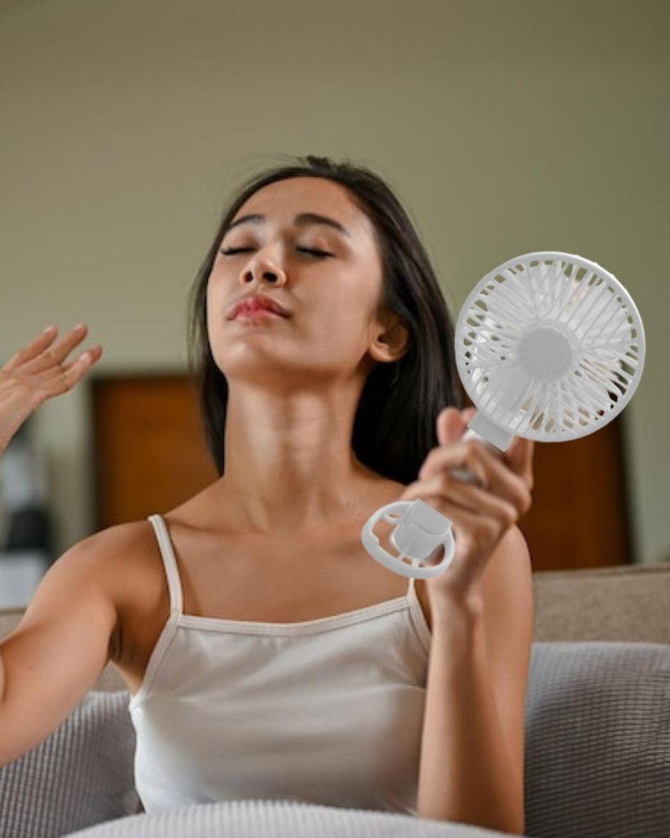 Set 2 Mini Ventilador Soporte USB Portátil Silencioso Jhn-2