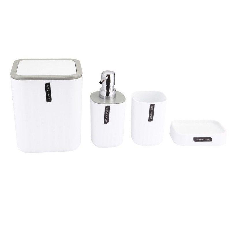 Juego Accesorios Baño 4 Piezas Hogar Set Baño Rondon-0