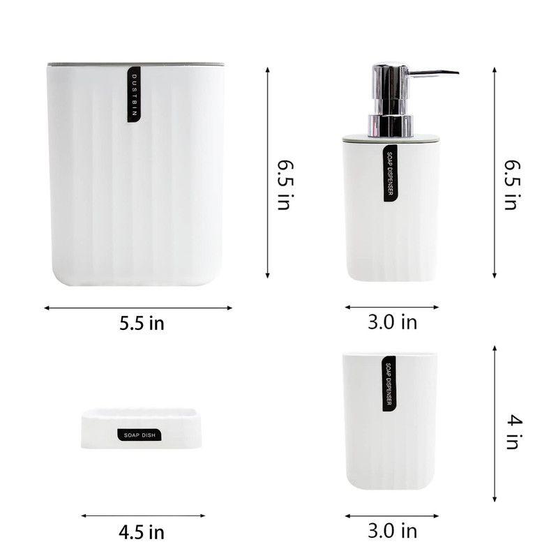 Juego Accesorios Baño 4 Piezas Hogar Set Baño Rondon-1