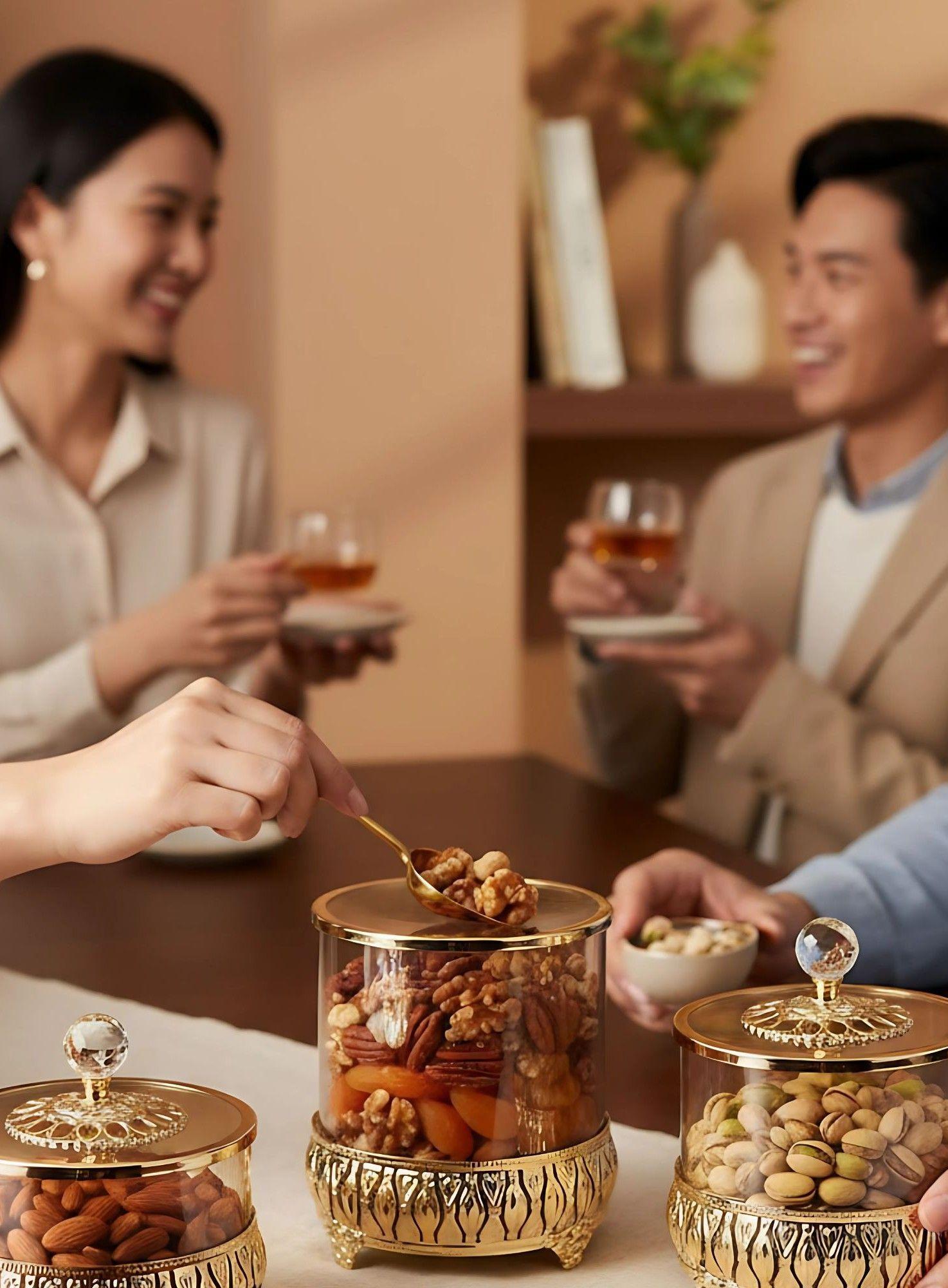 Set 3 Frascos Decorativos Multifuncional Almacenamiento Jhn-5